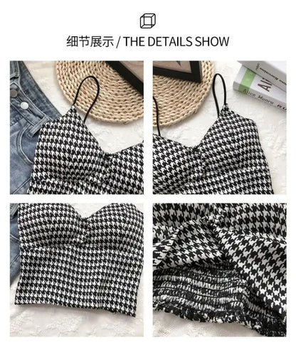 Crop Top Women Sexy Wireless Push Up Padded Tank Top Slim Was Thin Sports Summer Camisole 2023 New