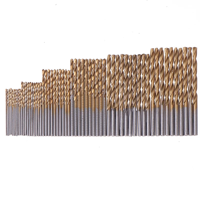 60/120Pcs Drill Set - Suitable For Metal And Wood, 1-3.5mm High Carbon Steel, Round Shank Spiral Groove Design, Durable Woodwork