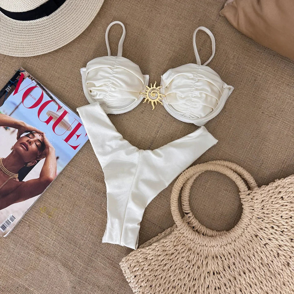 Push Up Swimwear Women Swimsuits 2025 Sexy Brazilian Bikini Set Thong Micro Biquini Female Bathing Suit Solid Beachwear