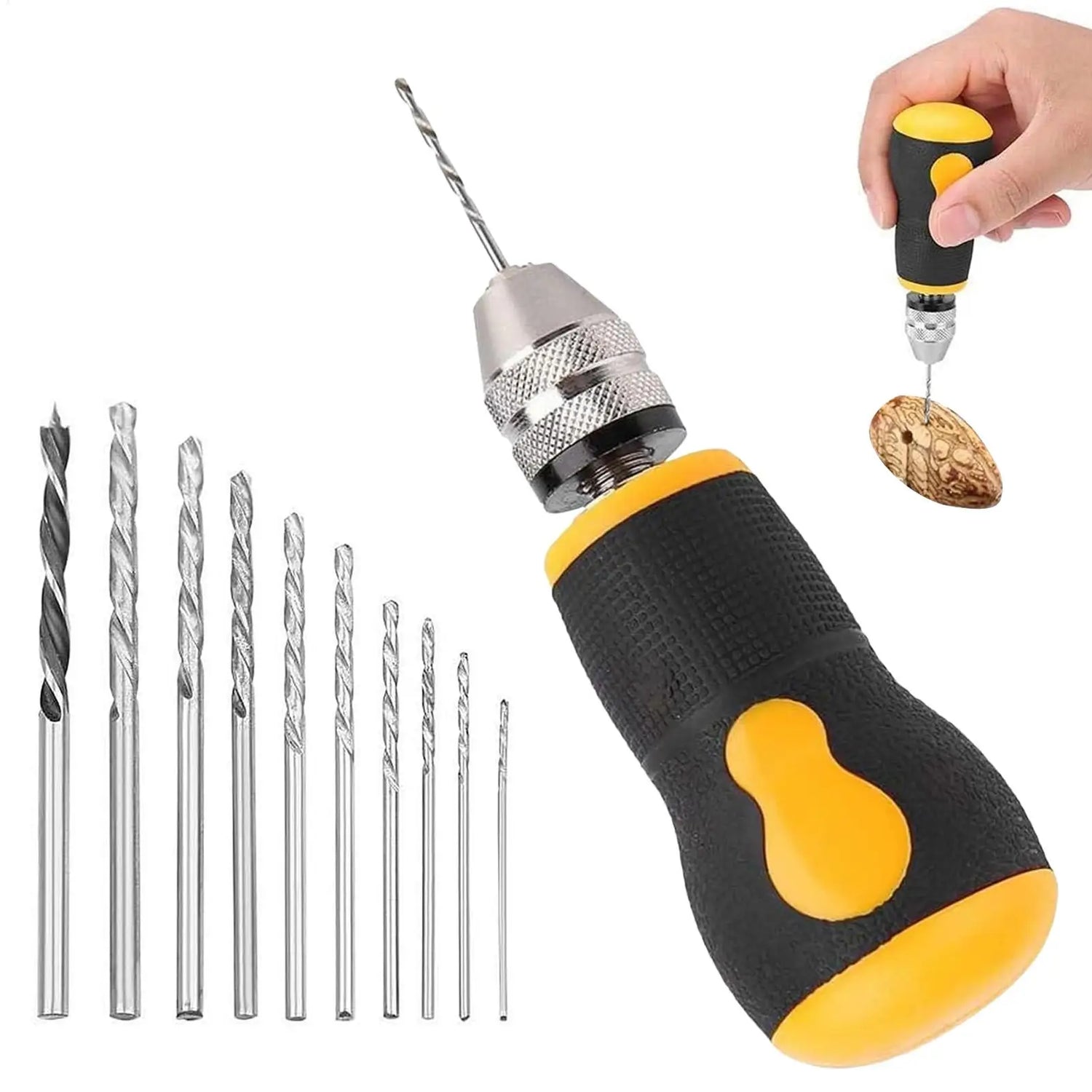 Hand Drill Set Woodworking Drilling Tools Mini Hand Drill Tool Portable Tool Set For Models Hobby DIY Jewelry Craft Hand tools