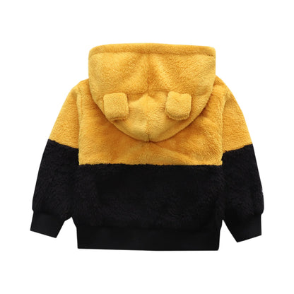 Hoodie Boys Toddler Little Boys Girls Fleec𝐞 Hoodie Pullover Sweatshirts Hooded Thick Bear Ears Shape Hoodies For Boys Age 2-8