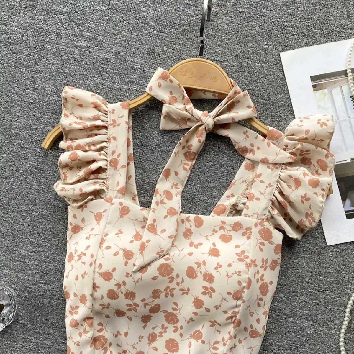 Crop Tops Camis Women Ruffles Sexy Elegant Simple Streetwear Vintage Summer Holiday Casual Young Aesthetic All-match Ulzzang New