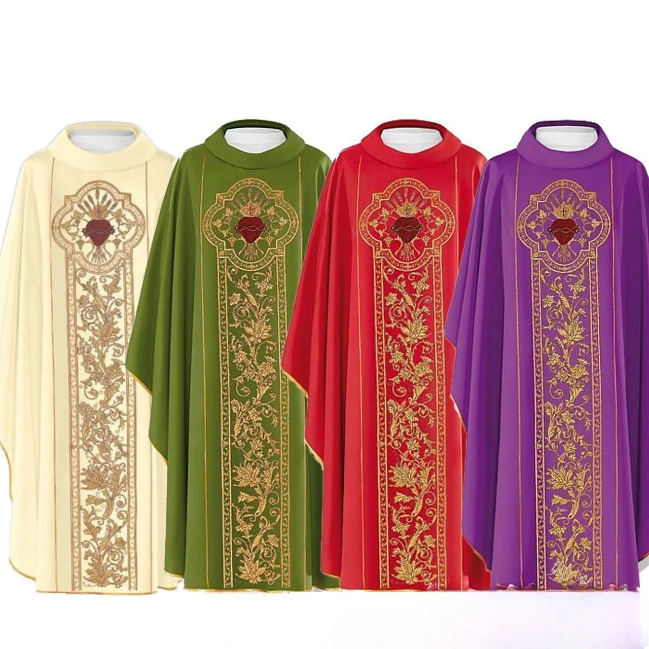 Adult Men Religious Priest Costume Cross Print Robe Cloak Church Clergy Monk Cape Gown