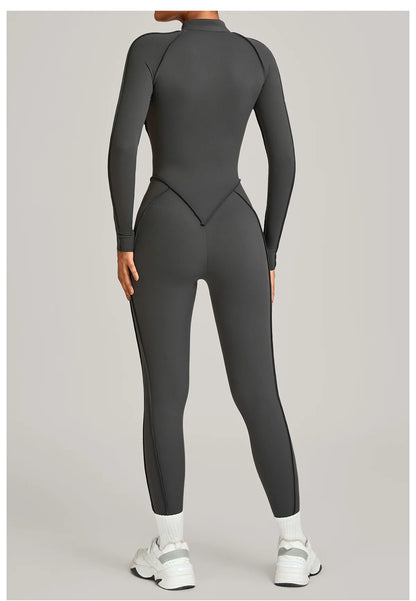 Yoga Suit Yoga Bodysuit Gym Set Women Sportswear Fitness Long Sleeve Sports Jumpsuit Female Workout Clothes One-piece Tracksuits