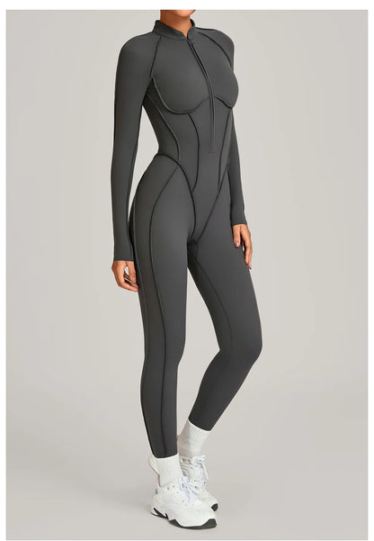 Yoga Suit Yoga Bodysuit Gym Set Women Sportswear Fitness Long Sleeve Sports Jumpsuit Female Workout Clothes One-piece Tracksuits