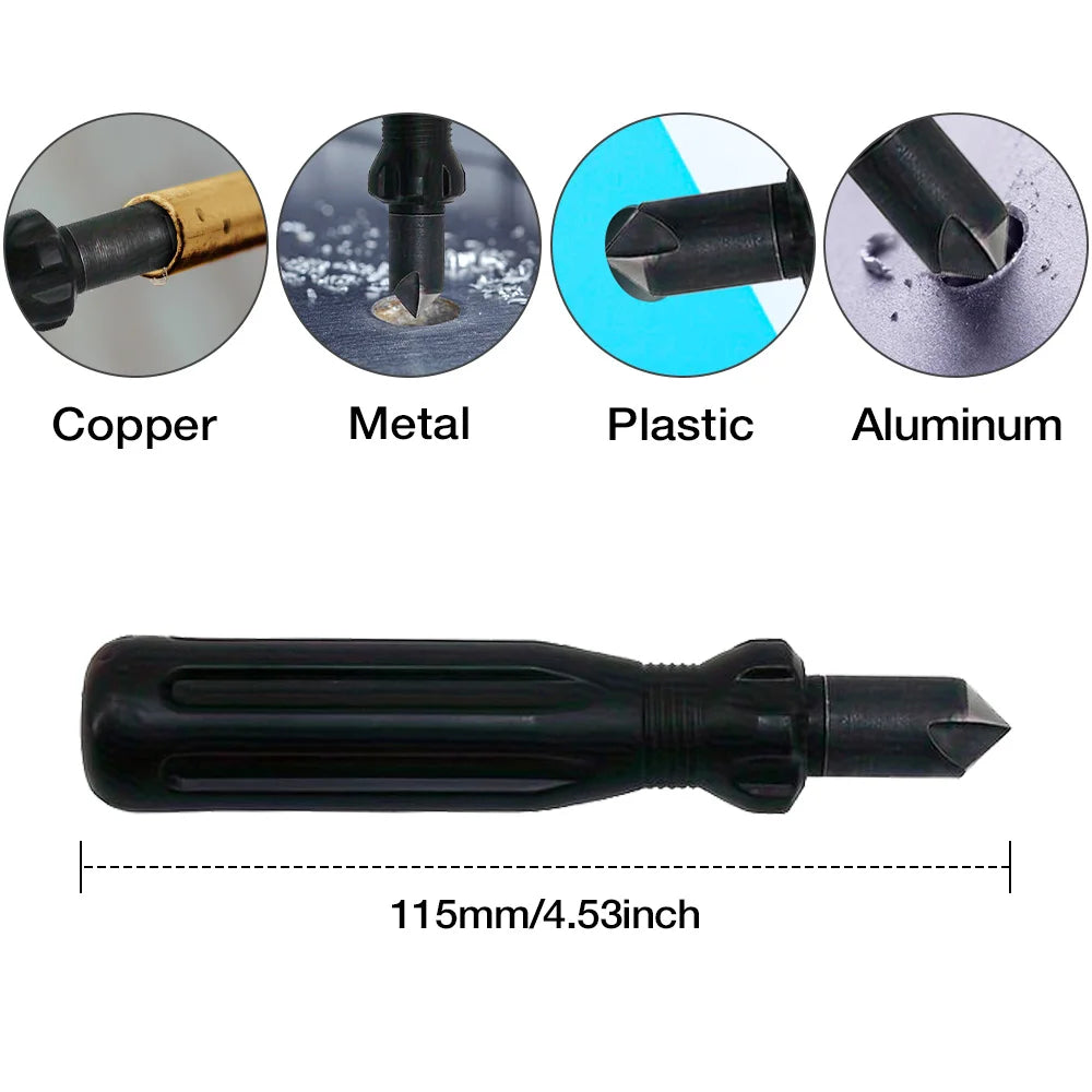 New Short Length Hand Reamer &amp; Countersink General Tools Deburring &amp; Trimming Scraper Professional Carpentry Deburring Tool Set