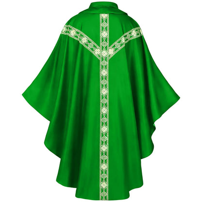 Men Catholic Church Priest Chasuble Embroidered Liturgical Robe Clergy Robe For Mass Prayer Costume Medieval Muslim Costume