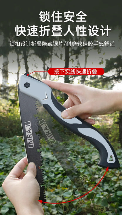 Small portable household manual wood saw special saw blade for gardening tools used to trim trees and branches
