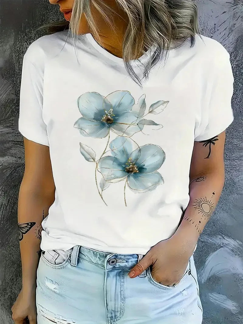 Cotton 100% A New Best-selling Short-sleeved T-shirt for Women&