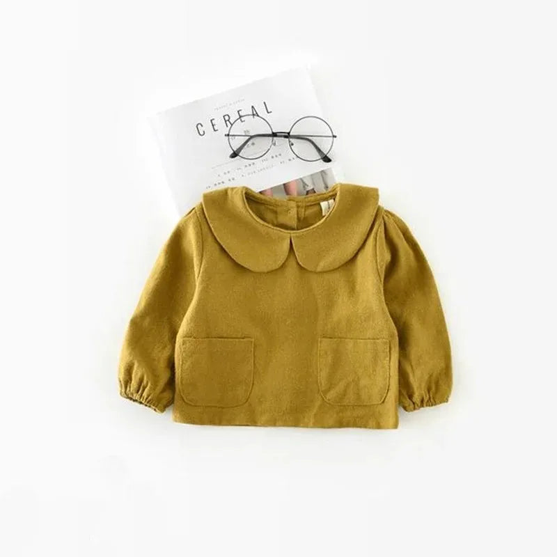 Baby Girl Blouse Spring Cotton Long Sleeve Plaid Baby Girl Clothes Infant Newborn Baby Tops Children Shirts Girls Clothes