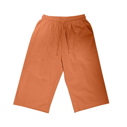Casual Cotton Linen Pants For Female Streetwear Solid Color Wide Leg Capri Versatile Palazzo Pants Baggy Cargo Pants With Pocket