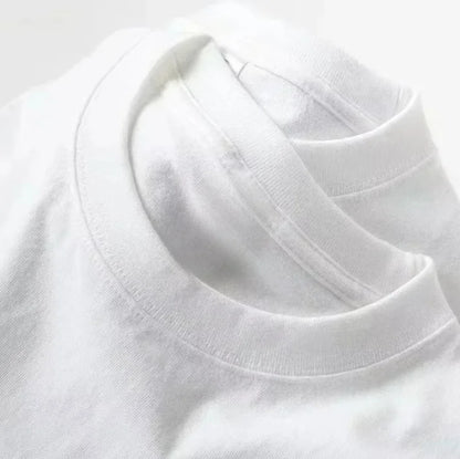 New Pure Cotton T-shirts for Summer Beach Trips for Men and Women, with Funny Printed Designs, Are Comfortable and Trendy