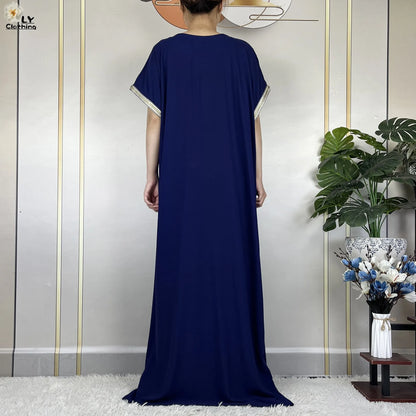 New Summer Kaftan Abaya 2023 African Dresses for Women Traditional Clothing Islam Prayer Attire Turkey Muslim Loose Robe Ramadan