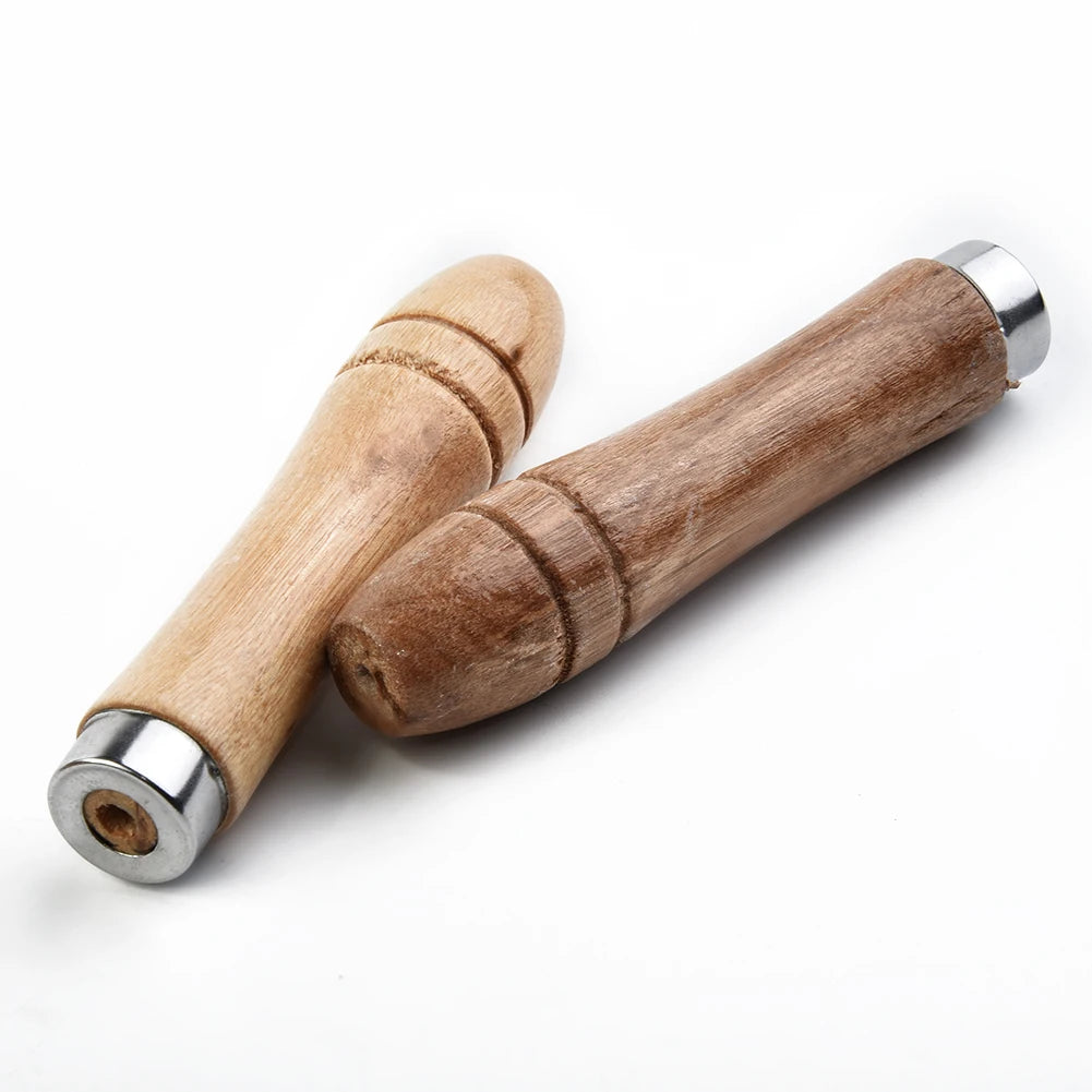 5PCS Wooden Files Handle Hand Tools Handle Wood Replacement Accessories Woodworking File Handle Screwdrivers Hand Drills Handles