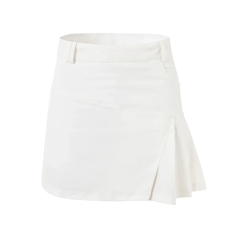 Short Skirt Women Breathable Anti Glare Casual Sports Skirts Outdoor Golf Tennis Pleated Skorts Lady A-lined Culottes with Short
