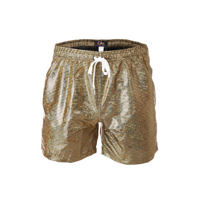 Casual Shorts Men Summer Shiny Quick-dry Beach Sports Short Pants Bottoms Man Beachwear Clothing Homewear With Pocket