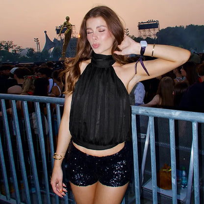 Tossy Fashion Sexy Backless Tanks Y2k Top For Women Lace-Up Sleeveless Summer 2026 New Cropped Top Female Solid Bandage Tops