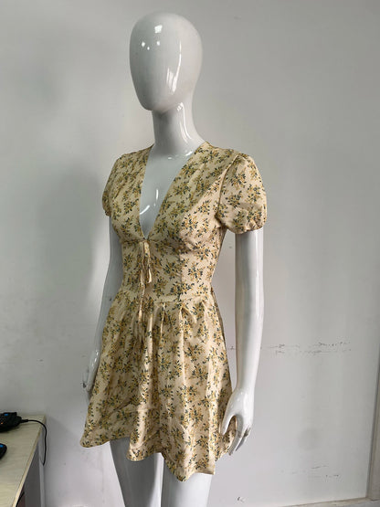 Floral short skirt 2025 summer new women&