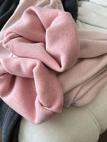 2025 Women Winter Autumn Thick Pants High Waist Wide Leg Warm Woolen Pants Fashion Clothes Vintage Pants Female Trousers
