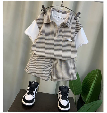 Kids Boys Clothing Set 2025 New Fashionable Baby Summer Clothes Children&