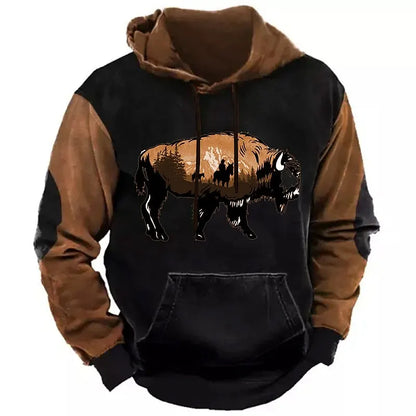 Hoodies For Men Y2k Golf Camping Casual cowboy Long Sleeve Autumn Fashion Sweatshirts 3d Printed Hooded Holiday Loose Oversized