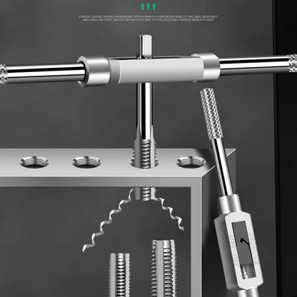 6/8 PCS Manual Tap Wrench Set HSS Right Tapping Drill Bit Thread Punching Tool External Thread Making Steel Screw Tab Hand Tools