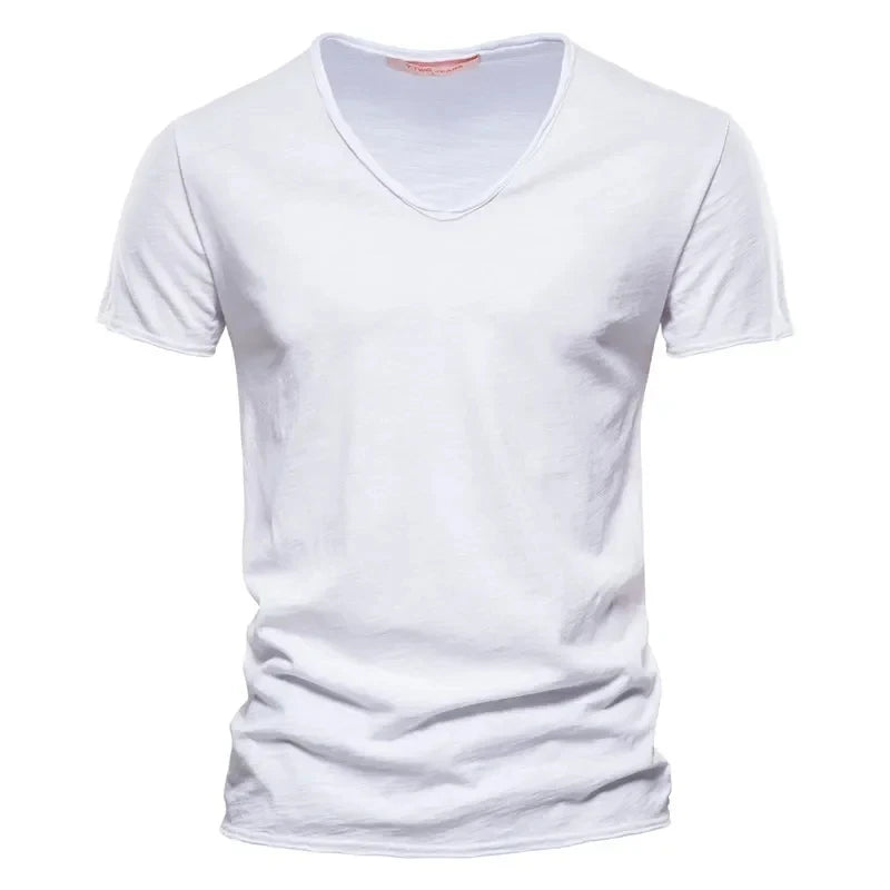 100% Cotton Men T-shirt Casual Soft Fitness Summer Thin T-shirts Men&