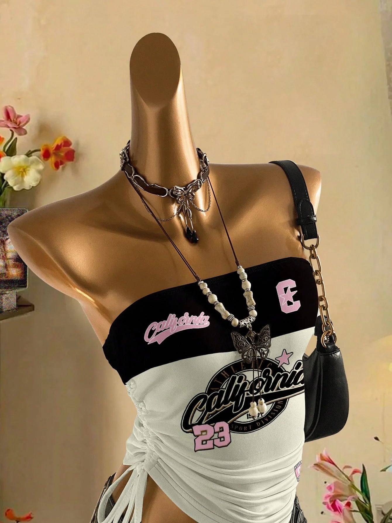 cropped top  ，Women&
