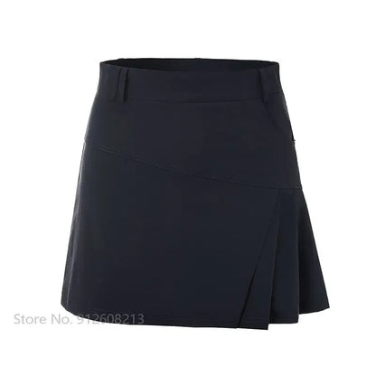 Short Skirt Women Breathable Anti Glare Casual Sports Skirts Outdoor Golf Tennis Pleated Skorts Lady A-lined Culottes with Short