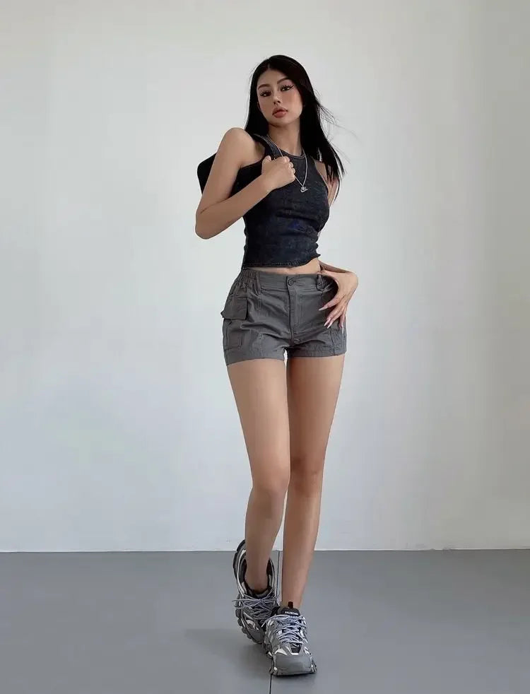 Short Pants Woman High Waist Shorts for Women Cotton Harajuku Fashion Summer Youthful Wholesale XL Elegant Classic Stretchy Hot