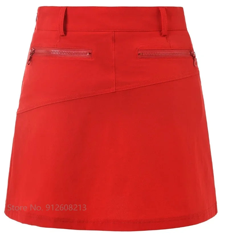 Short Skirt Women Breathable Anti Glare Casual Sports Skirts Outdoor Golf Tennis Pleated Skorts Lady A-lined Culottes with Short