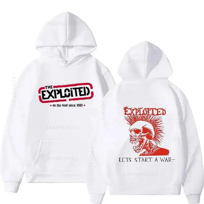 Hoodies THE EXPLOITED Theme Singer Graphic Printing Clothing Hooded Hip Hop Casual Unisex Autumn Winter Fleece Sweatshirts