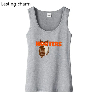 Spoon and fork cliparts hooters logo Long Tank Top Women&