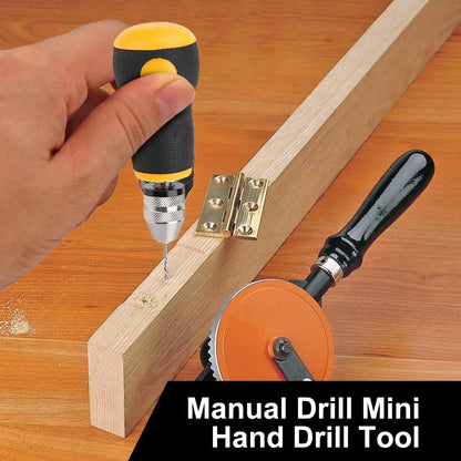 Hand Drill Set Woodworking Drilling Tools Mini Hand Drill Tool Portable Set Non-slip For Hobby DIY Jewelry Hand Essential tools