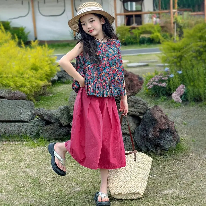 Kids Girl Clothes Summer Suits for Girls 12 14 Years Old Clothing Sets 4 7 Children 11 Korean Children&