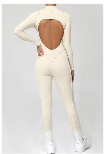 Yoga Suit Gym Set Women Training Sportswear Fitness Long Sleeved Sports Jumpsuit Women Push Up Female Workout Clothes Bodysuits