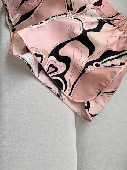 Trendy Shorts Skirts Top Set Women&