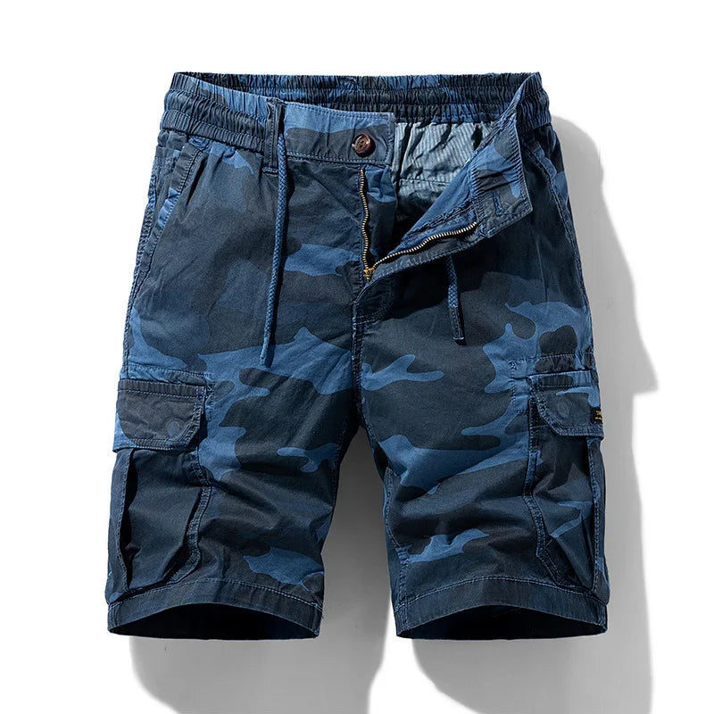 Men Shorts 2023 Fashion Plaid Beach Shorts Mens Casual Camo Camouflage Shorts Military Short Pants Male Bermuda Cargo Overalls
