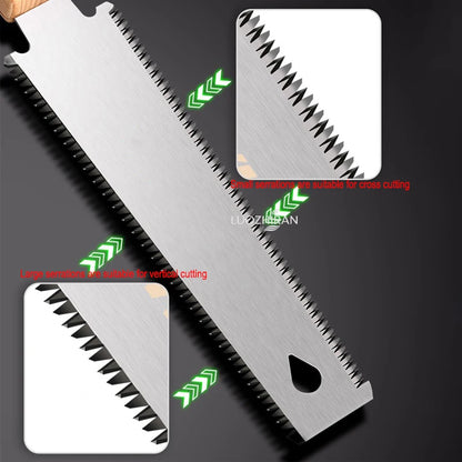  Hand Saw Single/Double Sided Serrated Flexible Edge Blade for Sawing Trimming Gardening Cutting Wood PVC Woodworking Hand Tool