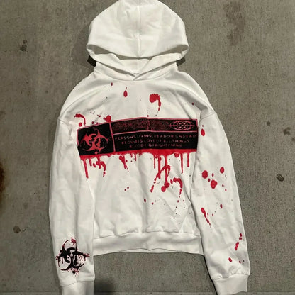 Harajuku Hoodies Women Goth Streetwear Tops Gothic Grunge Couples Sweatshirt Drolandmiller Oversized Hoodie Y2k Clothes