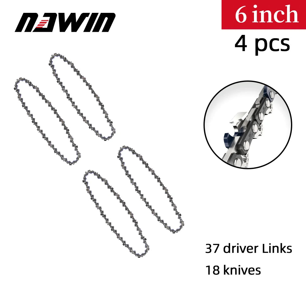 NAWIN Chains for electric chain saws 4/6/8/10/12/16 inch wood saws chain saws