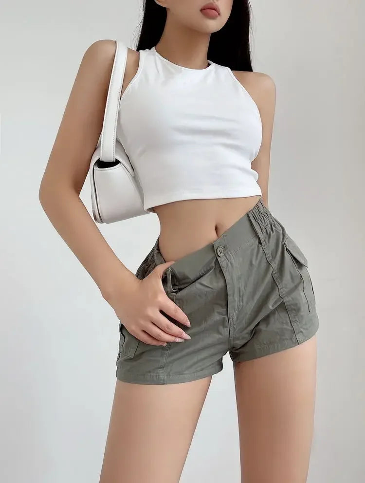Short Pants Woman High Waist Shorts for Women Cotton Harajuku Fashion Summer Youthful Wholesale XL Elegant Classic Stretchy Hot