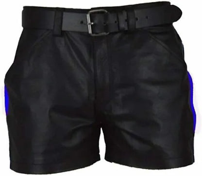 Men PU Shorts Casual Solid Large Size Loose Faux Leather Fashion Mens Street Summer Spring Versatile Trend Club Punk Style Pants