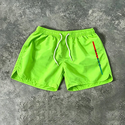 Summer Mens Beach Shorts Casual Quick Dry Surf Man Swimwear Outdoor Jogging Shorts Swimming Fashion Elastic Waist Sports Pants