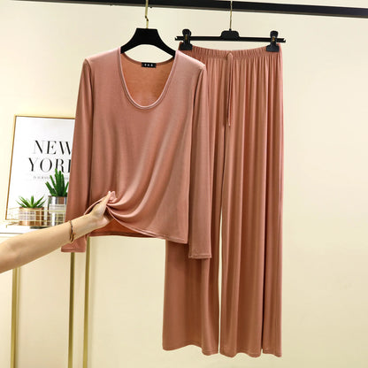 Pijama Feminina New Modal Comfort Sleepwear For Sleeping Clothes Long Sleeve Pant Set Women&