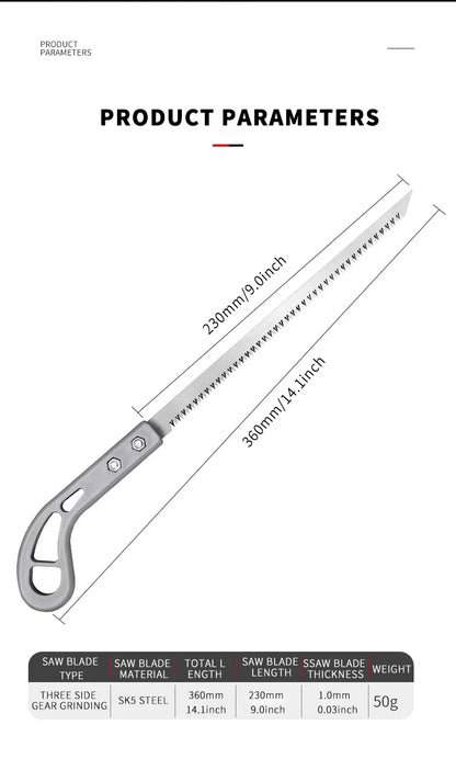 Detachable Chicken Tail Saw Garden Gardening Saw Tree Felling Fast Cutting Labor-saving Wood Working Swallow Tail Saw