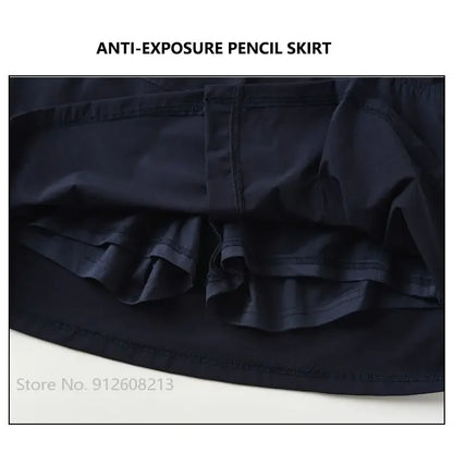 Short Skirt Women Breathable Anti Glare Casual Sports Skirts Outdoor Golf Tennis Pleated Skorts Lady A-lined Culottes with Short