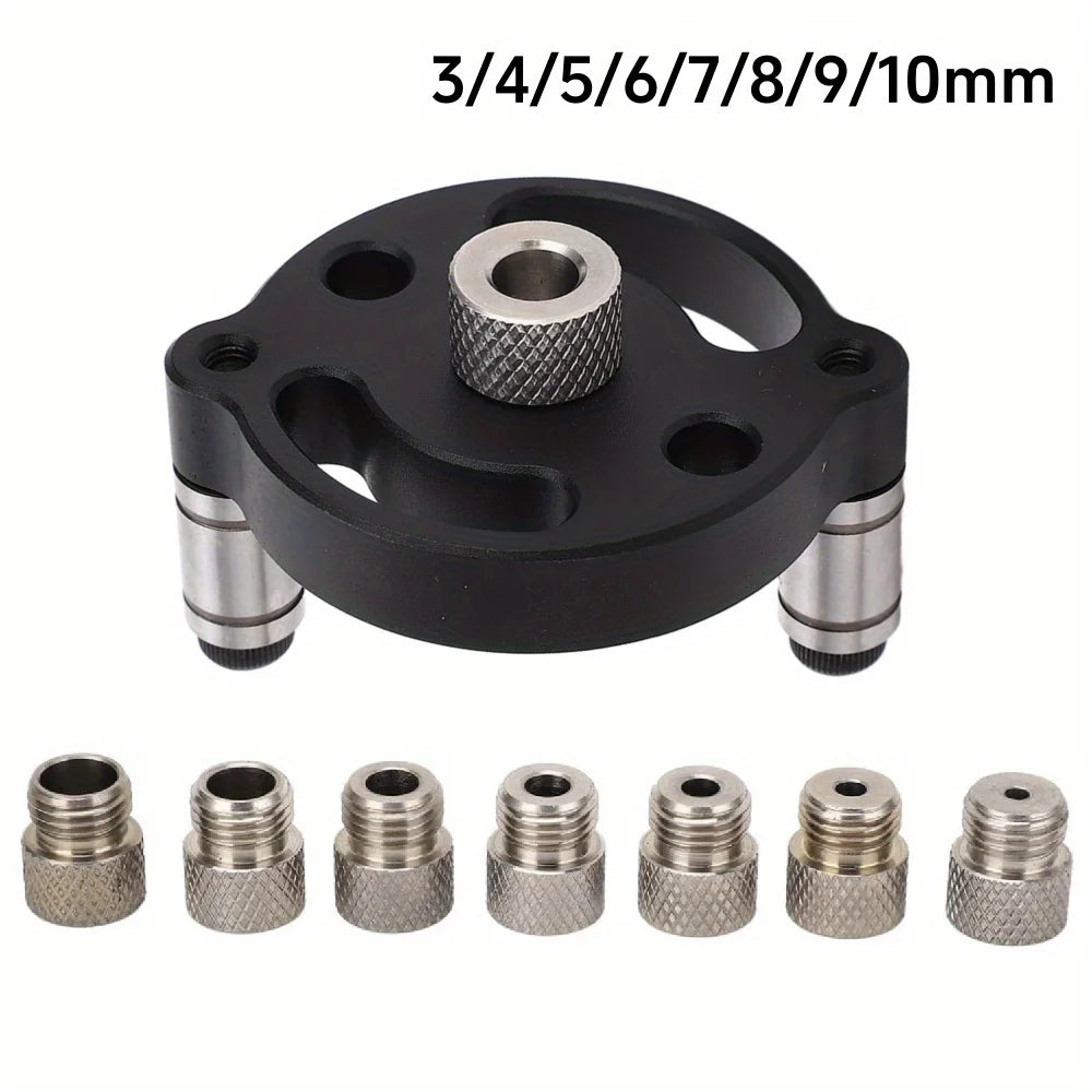 Self Center Dowel Jig Handheld Drill Guide for Straight Holes Wood Panel Hole Puncher Locator Woodworking Joints Tool