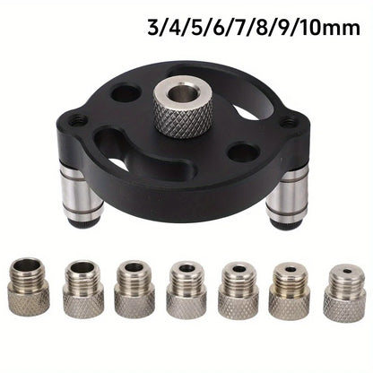 Self Center Dowel Jig Handheld Drill Guide for Straight Holes Wood Panel Hole Puncher Locator Woodworking Joints Tool