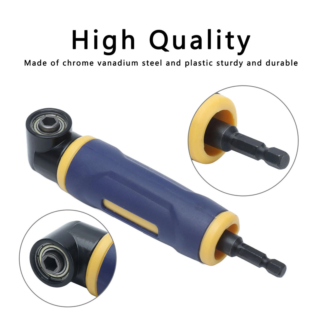 Drill Attachments Powerful Magnet Drills Attachment Ergonomic Handle Yellow and Blue Right Angle Drill for Electric Drill